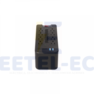 Regulador de voltaje Forza 8 tomas 120V 2 USB