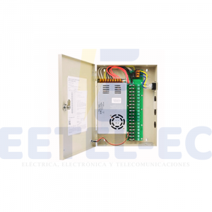 Fuente de poder 18 entradas, 110VAC/ 12 VDC 20 Amp
